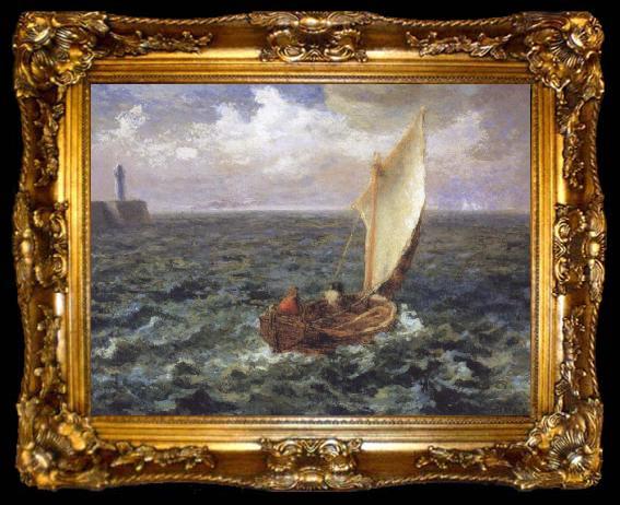 framed  Jean Francois Millet Fishing Boat, ta009-2
